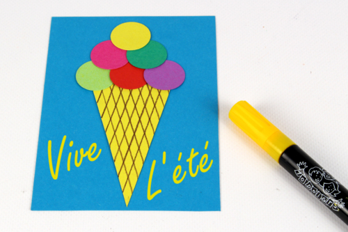 Carte postale cornet de glace